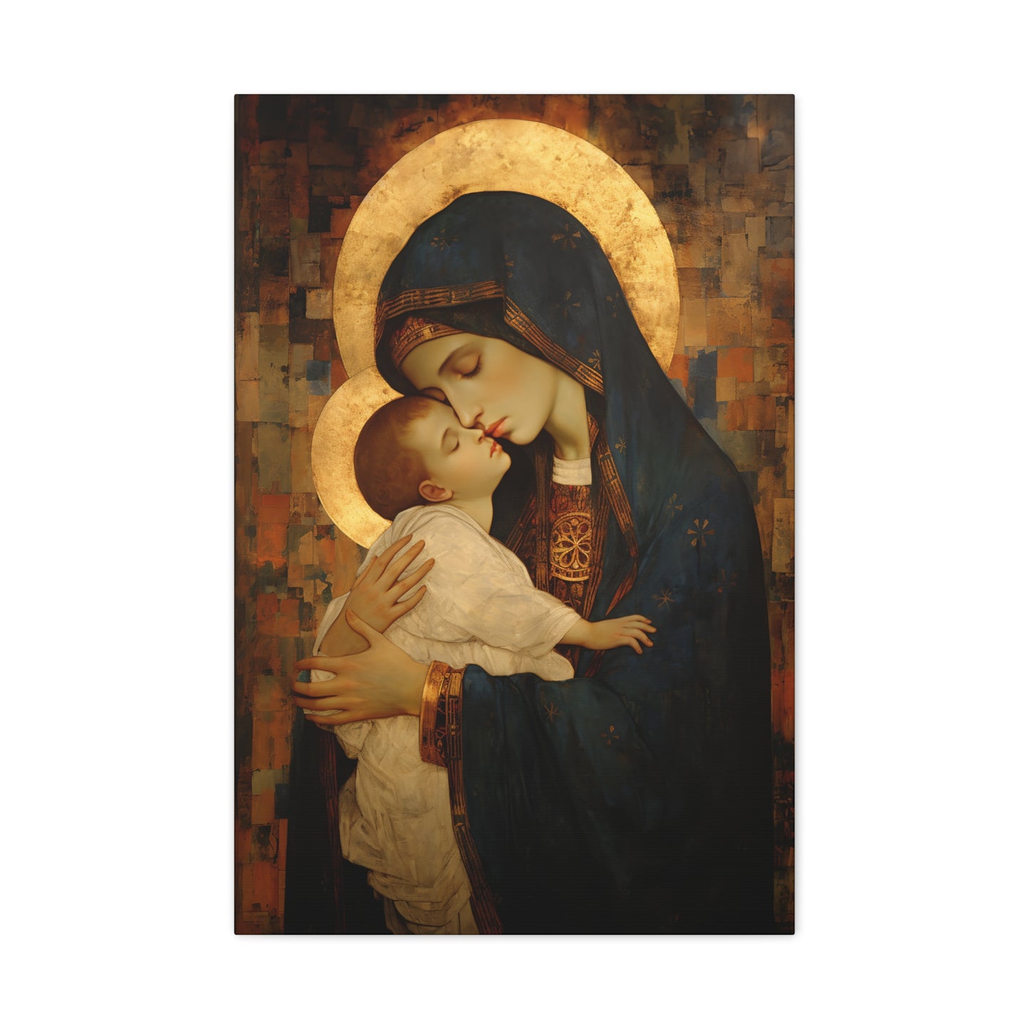 Mother of Mercy - Museum Wrapped Canvas - Sanctified Souls Print - Religious Art for your Home - The Virgin Mary and The Christ Child