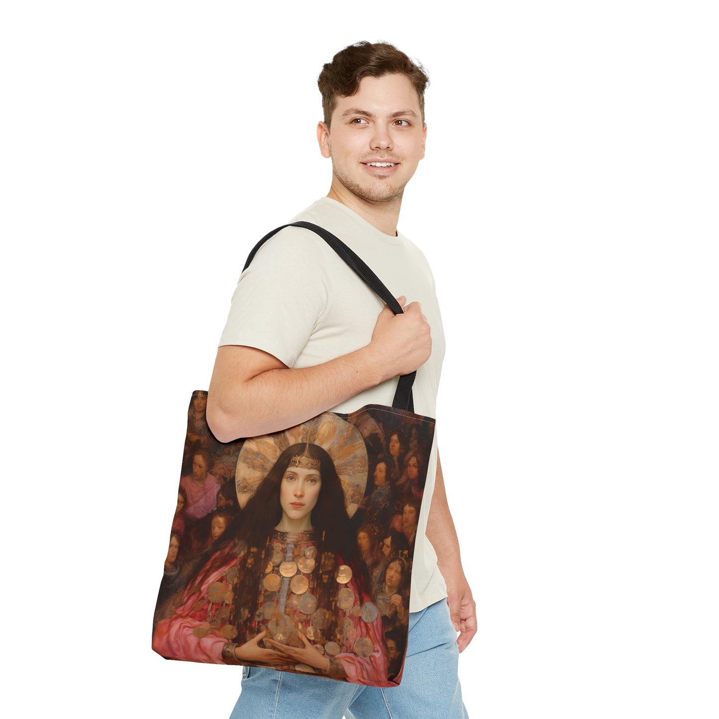 Saint Praxedes Tote Bag - Purse - Three sizes - Large Medium Small Faith Art Bag - Catholic faith carry-all purse - Double Sided