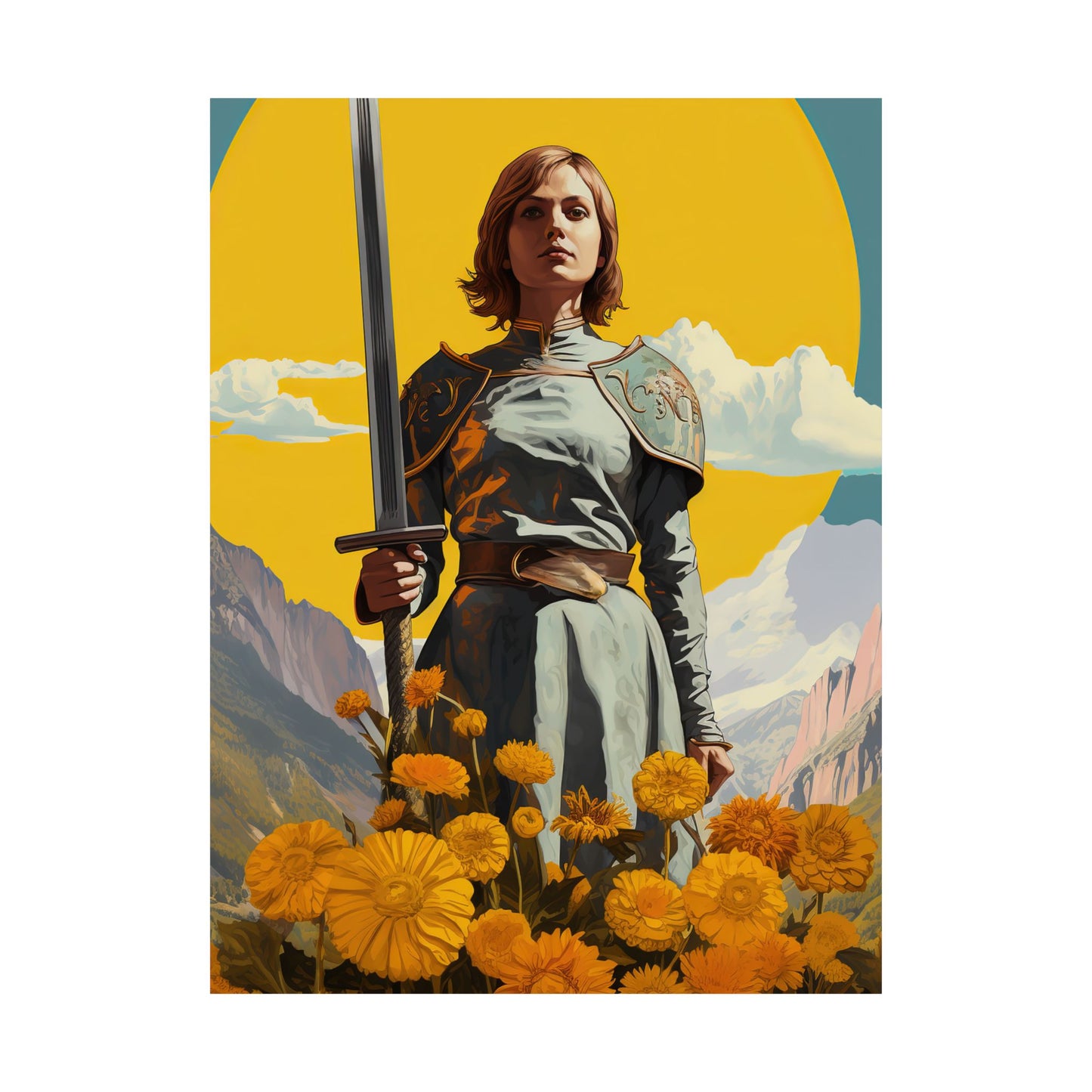 Saint Joan of Arc Print - Sanctified Souls Print - Multiple Sizes - Premium Matte Vertical Posters