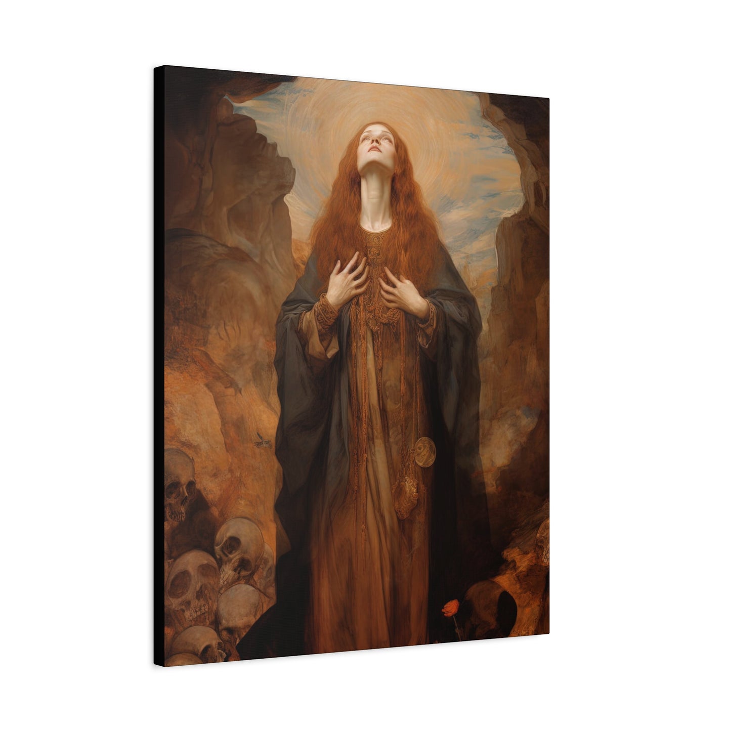 Saint Rosalia - Museum Wrapped Canvas - Sanctified Souls Print - Religious Art for your Home