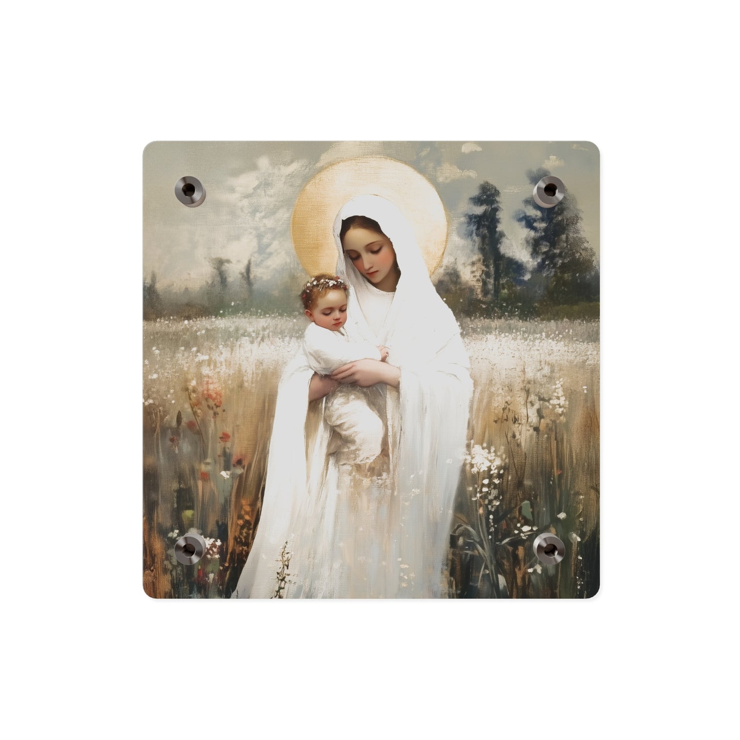 Our Lady of the Prairie Wall Art Panel - Ready to Hang Acrylic Print - Catholic Saint Art - Patron Saint Print