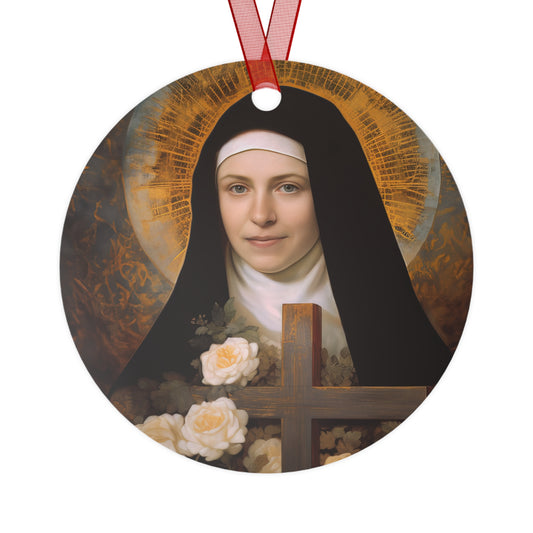 Saint Therese of Lisieux Ornament - Religious Holiday Christmas Ornament and Keepsake - Double sided Keepsake Religious Ornament