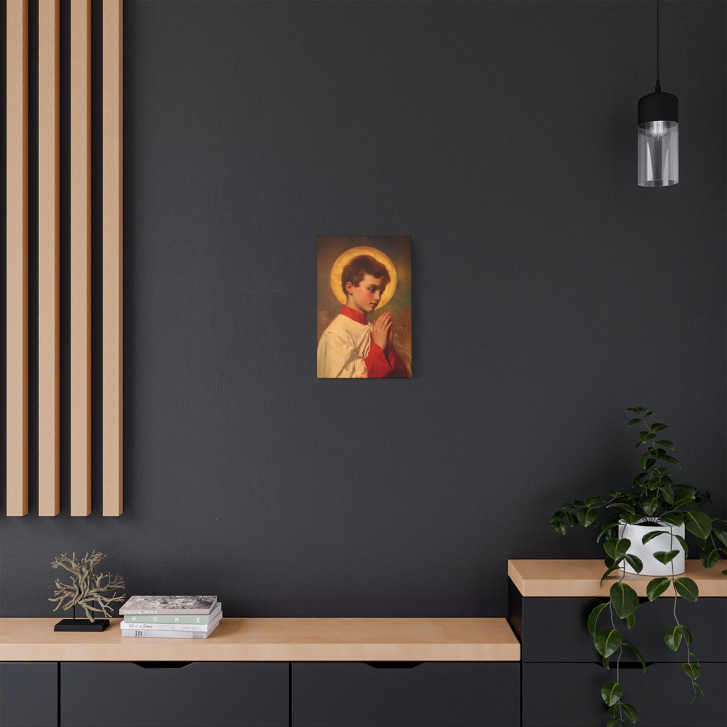 Saint Dominic Savio - Museum Wrapped Canvas - Print - Religious Art for your Home - Christian print - Prayer Room Art - Catholic