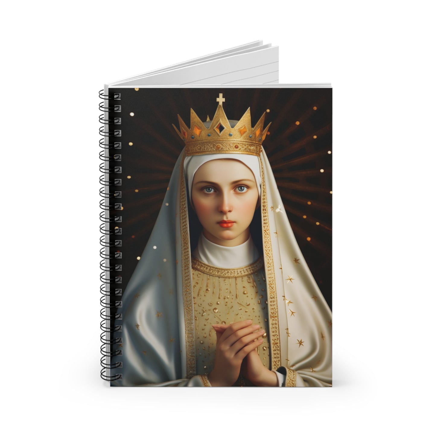 Saint Kinga of Poland Journal - Sanctified Souls Art - Religious Based Notebook - Spiral Notebook - Ruled Line - Catholic Art Journal