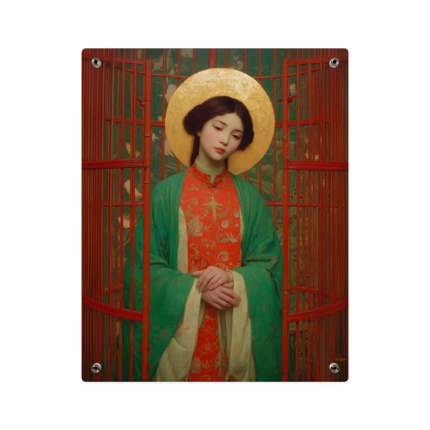 Saint Agnes Tsao Kou Ying  Wall Art Panel - Ready to Hang Acrylic Print - Catholic Saint Art - Patron Saint Print - No Frame needed