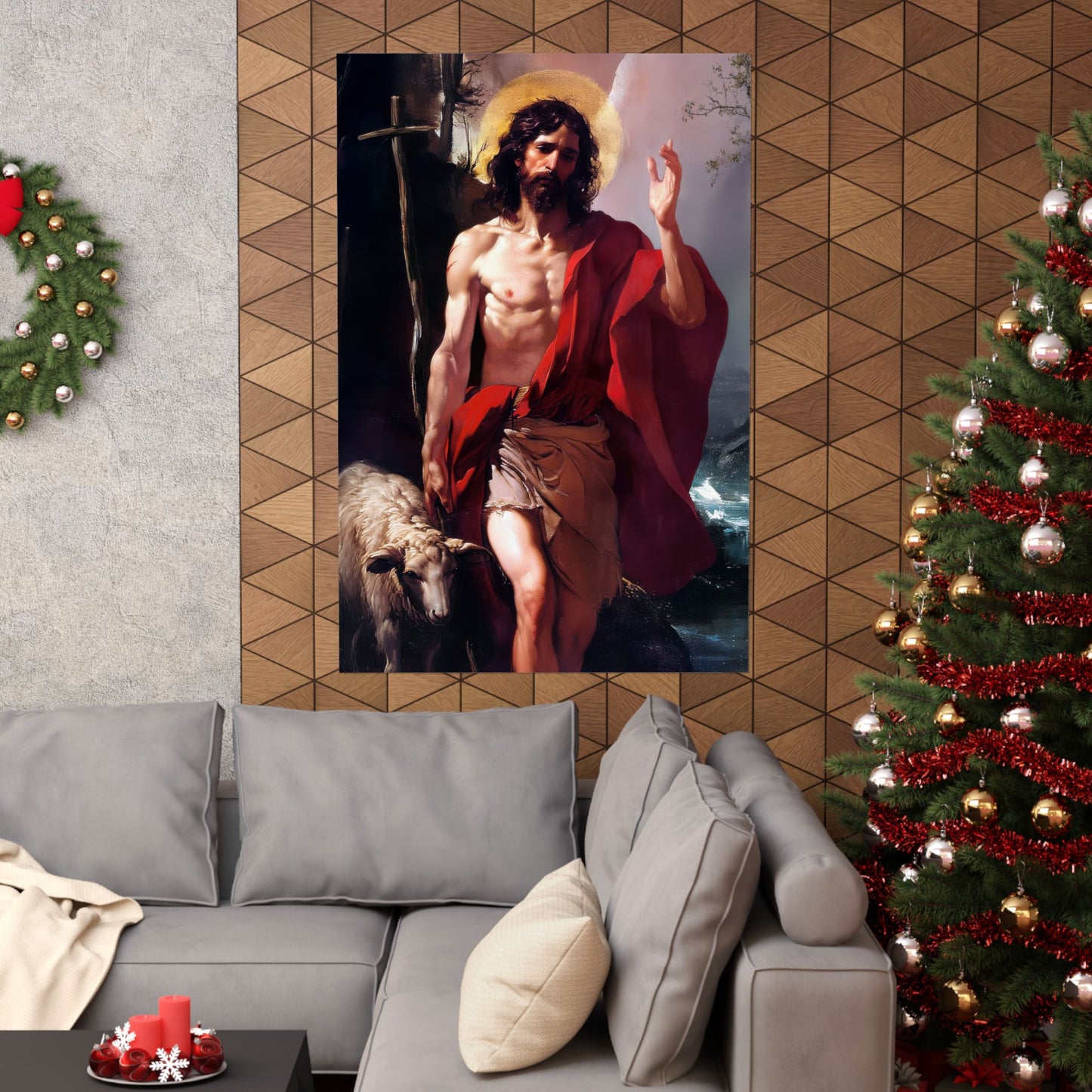 Saint John the Baptist  - Sanctified Souls Print - Multiple Sizes - Premium Posters - Catholic Art - Christian Home Decor Artwork
