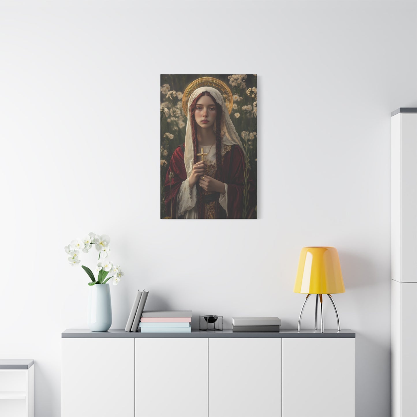 Saint Hilaria - Gallery Wrapped Canvas - Print - Religious Art for your Home - Catholic Art