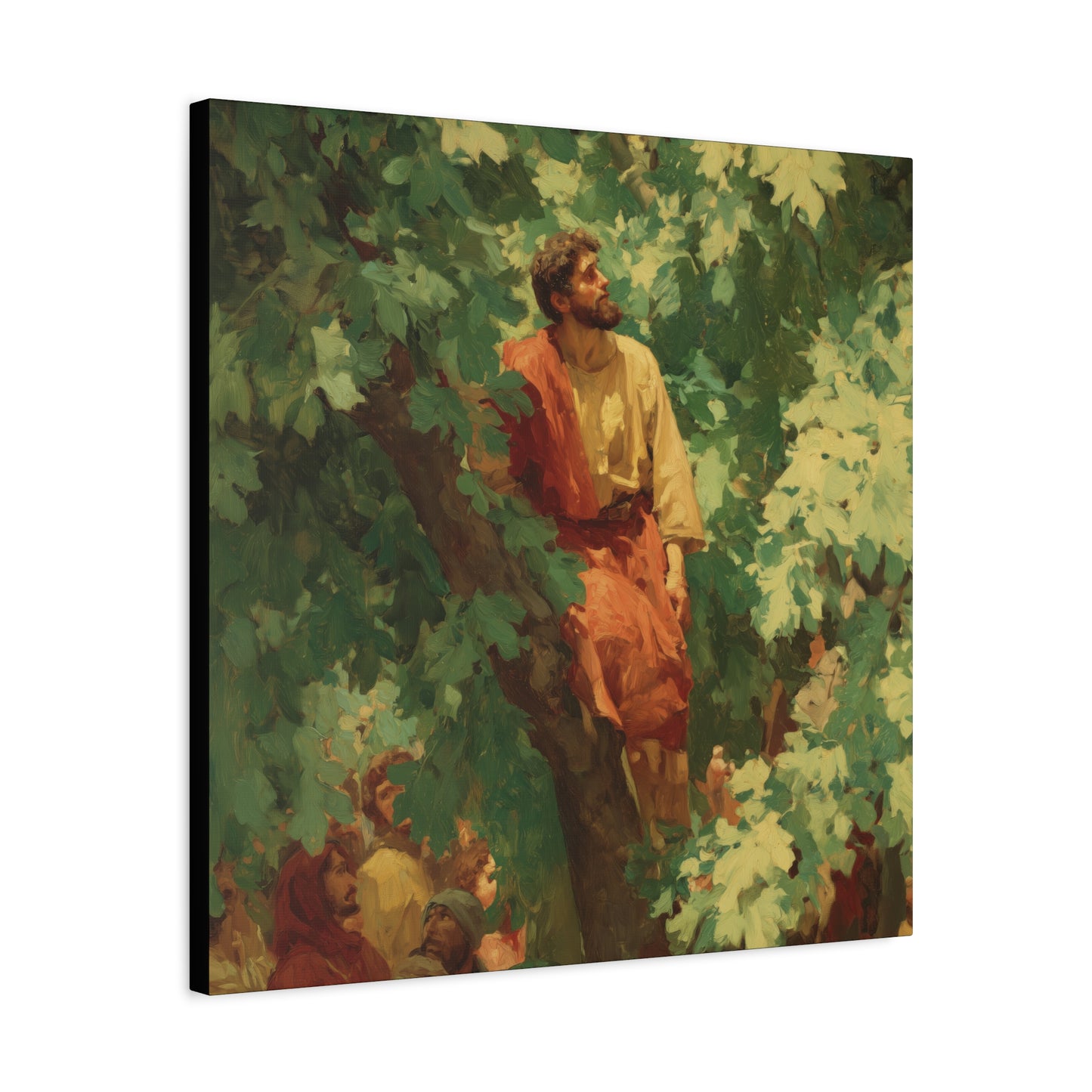 Zacchaeus - Gallery Wrapped Canvas - Print - Religious Art for your Home - Catholic Art Print