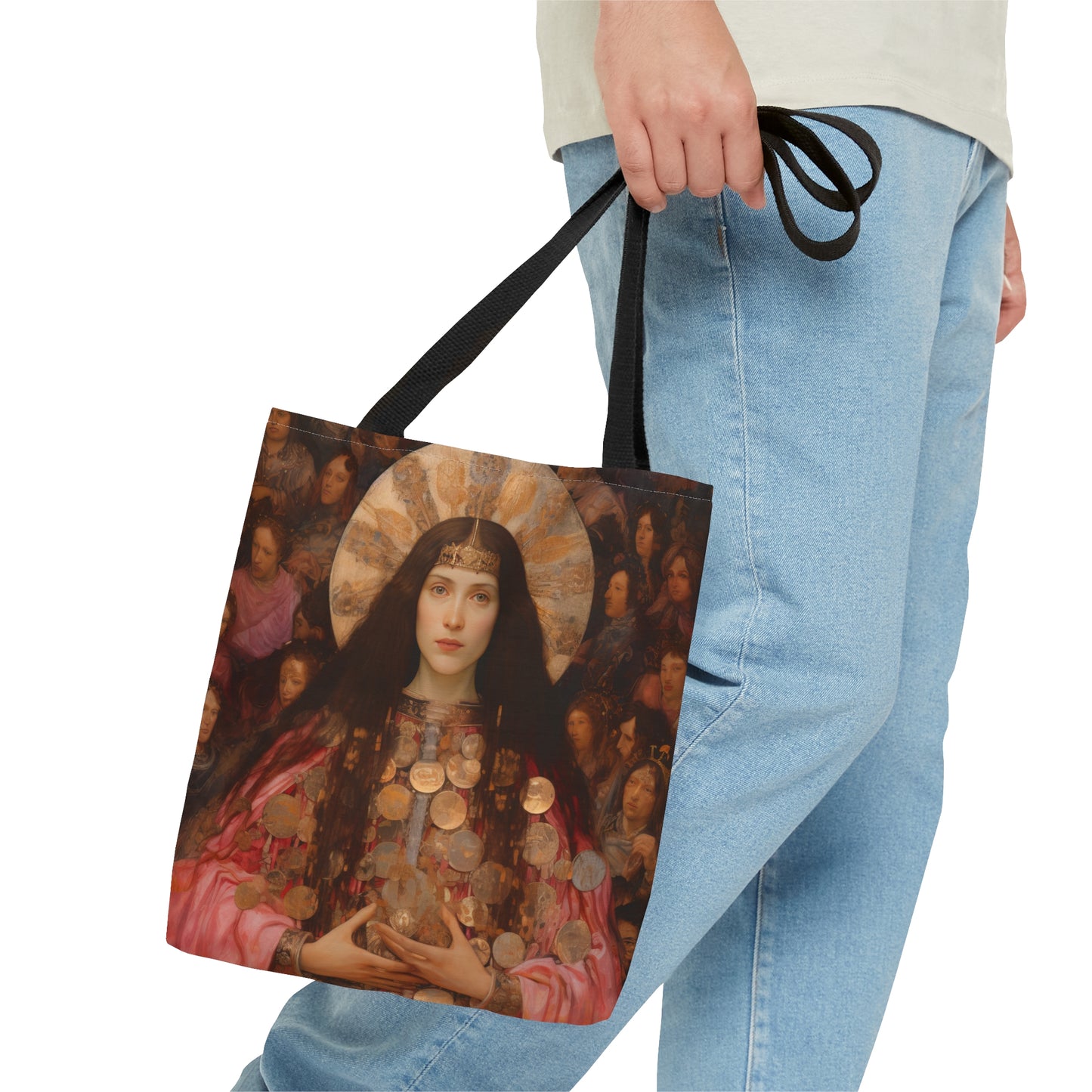Saint Praxedes Tote Bag - Purse - Three sizes - Large Medium Small Faith Art Bag - Catholic faith carry-all purse - Double Sided
