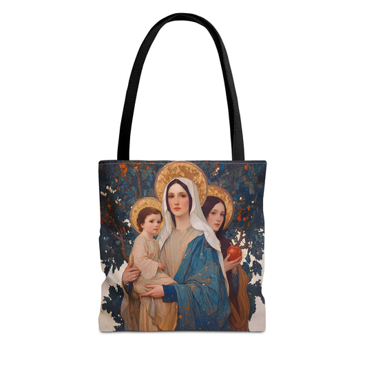 New Eve / Mary, The New Eve - Mother Mary Title - Marian Art - Tote Bag - Large Medium Small Faith Art Bag - Tote Purse