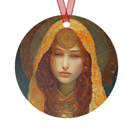 Saint Mary Magdalene Metal Ornament - Religious Holiday Christmas Ornament and Keepsake - Double sided - Prayer Ornament - Catholic Gift