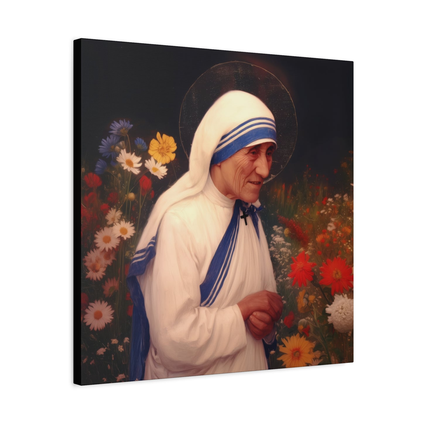 Saint Teresa of Calcutta -  Museum Wrapped Canvas - Sanctified Souls Print - Religious Art for your Home - Catholic Patron Saint Art