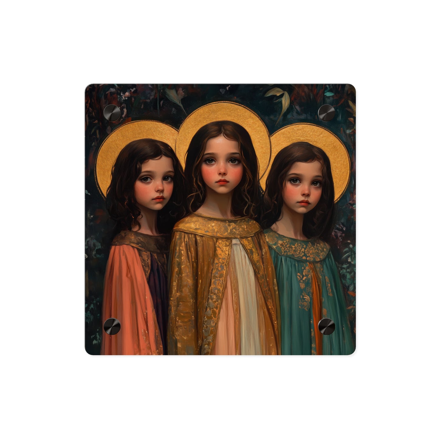 Saints Faith, Hope and Charity Acrylic Wall Art Panel - Ready to Hang Acrylic Print - Catholic Saint Art Print - Sister Art