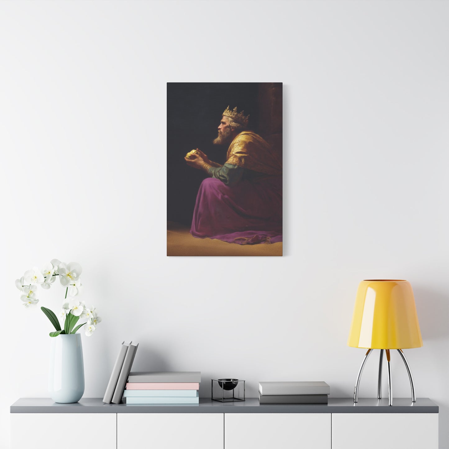 Melchior and the Gift Fit for a King - 3 Wise Men - Gallery Wrapped Canvas - Print - Religious Art for your Home - Catholic