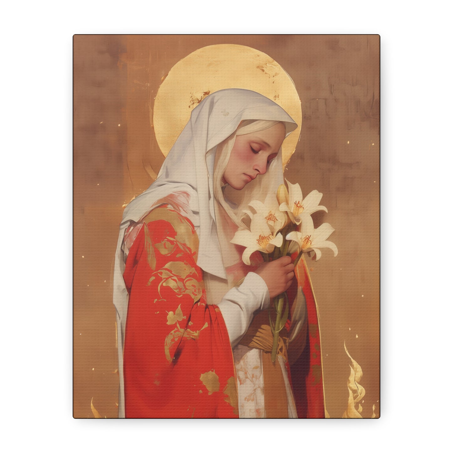 Saint Faith of Agen - Gallery Wrapped Canvas - Print - Religious Art for your Home - Catholic Art