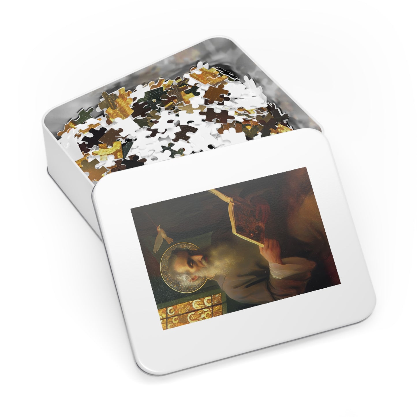 Saint Issac of Armenia - Puzzle and Keepsake Tin - Religious (30, 110, 252, 500,1000) - Religious Puzzle - Gifts for Catholic Families