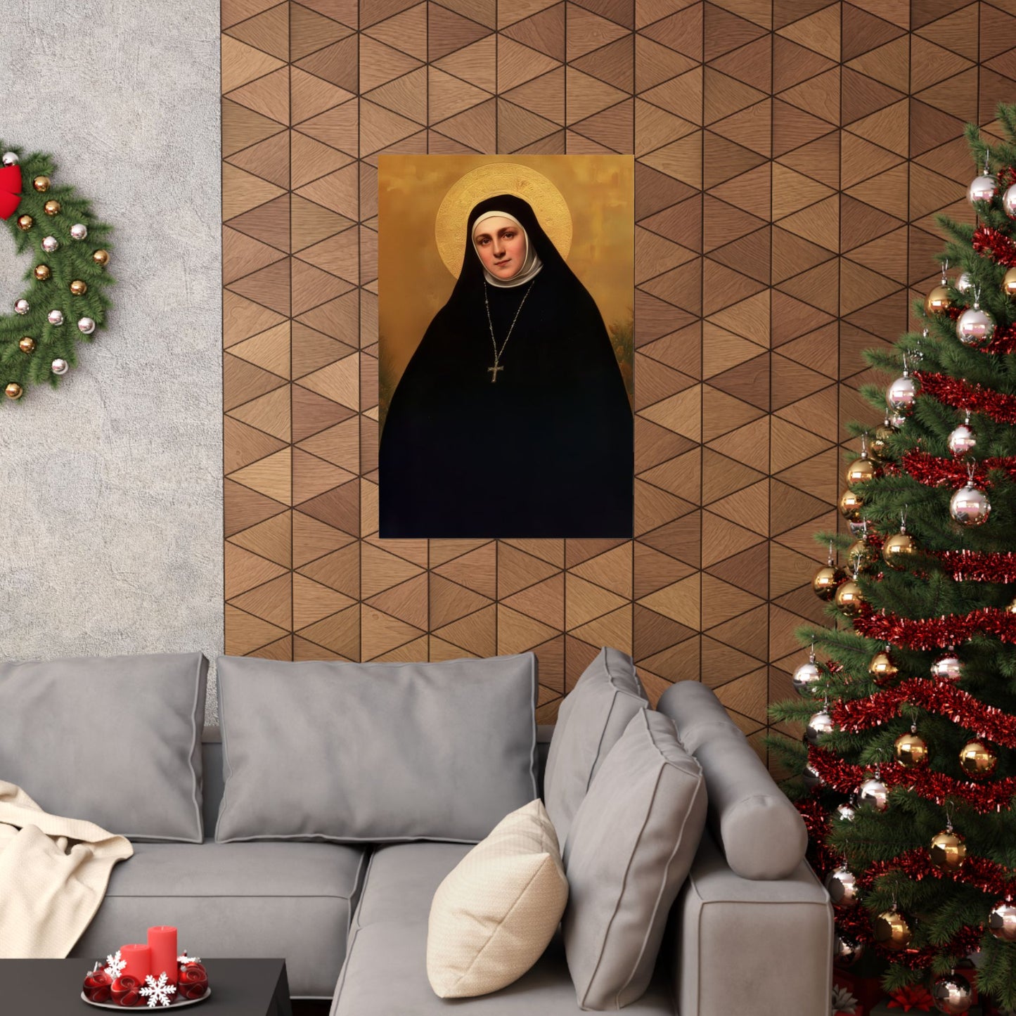 Saint Geltrude Caterina Comensoli - Sanctified Souls Print - Multiple Sizes - Premium Matte Vertical Posters