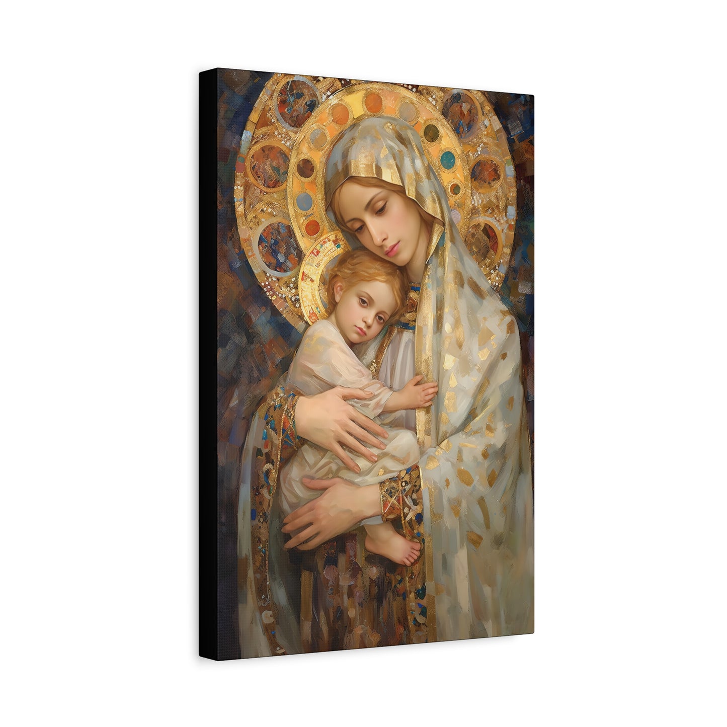 Madonna and Child - Gallery Wrapped Canvas - Sanctified Souls Print - Religious Art for your Home - The Virgin Mary and The Christ Child
