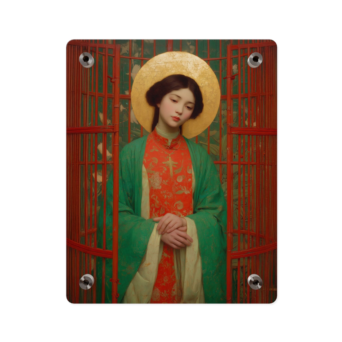 Saint Agnes Tsao Kou Ying  Wall Art Panel - Ready to Hang Acrylic Print - Catholic Saint Art - Patron Saint Print - No Frame needed