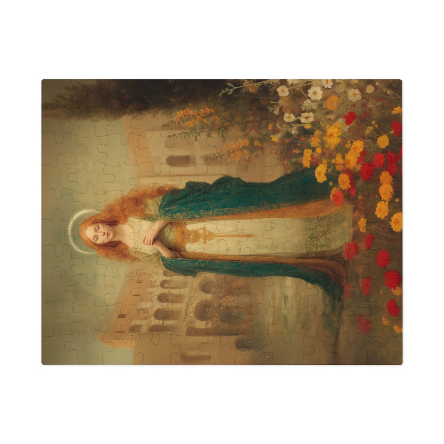 Saint Justina - Puzzle and Tin - Religious Jigsaw Puzzle (30, 110, 252, 500,1000) - Gift Catholic Families - Religious Art Puzzle