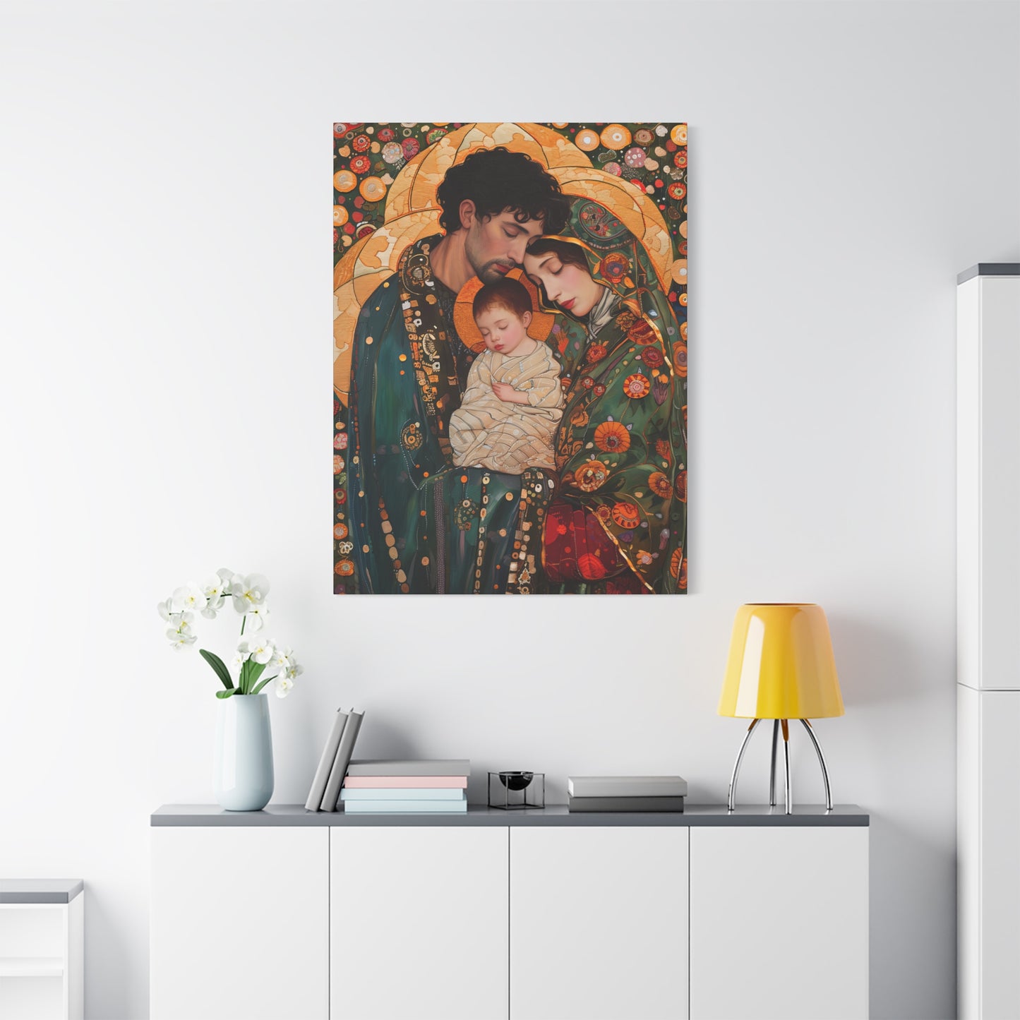 Guiding Light - The Holy Family - Museum Wrapped Canvas - Sanctified Souls Print - Religious Art - Jesus, Mary and Joseph Art