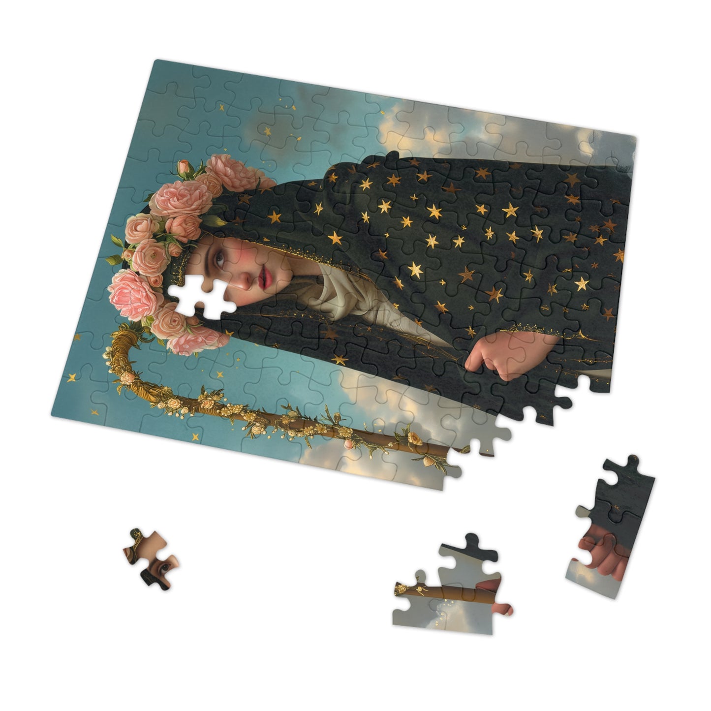 Saint Aldegund / Aldegundis - Puzzle and Keepsake Tin - Religious Jigsaw Puzzle (30, 110, 252, 500,1000-Piece) - Religious Puzzle