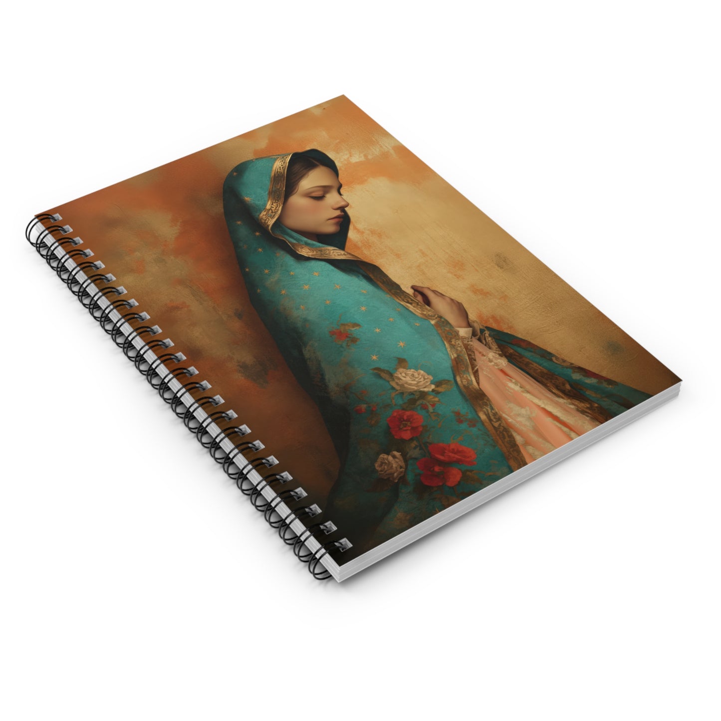 Our Lady of Guadalupe - Sanctified Souls Art - Religious Based Notebook - Spiral Notebook