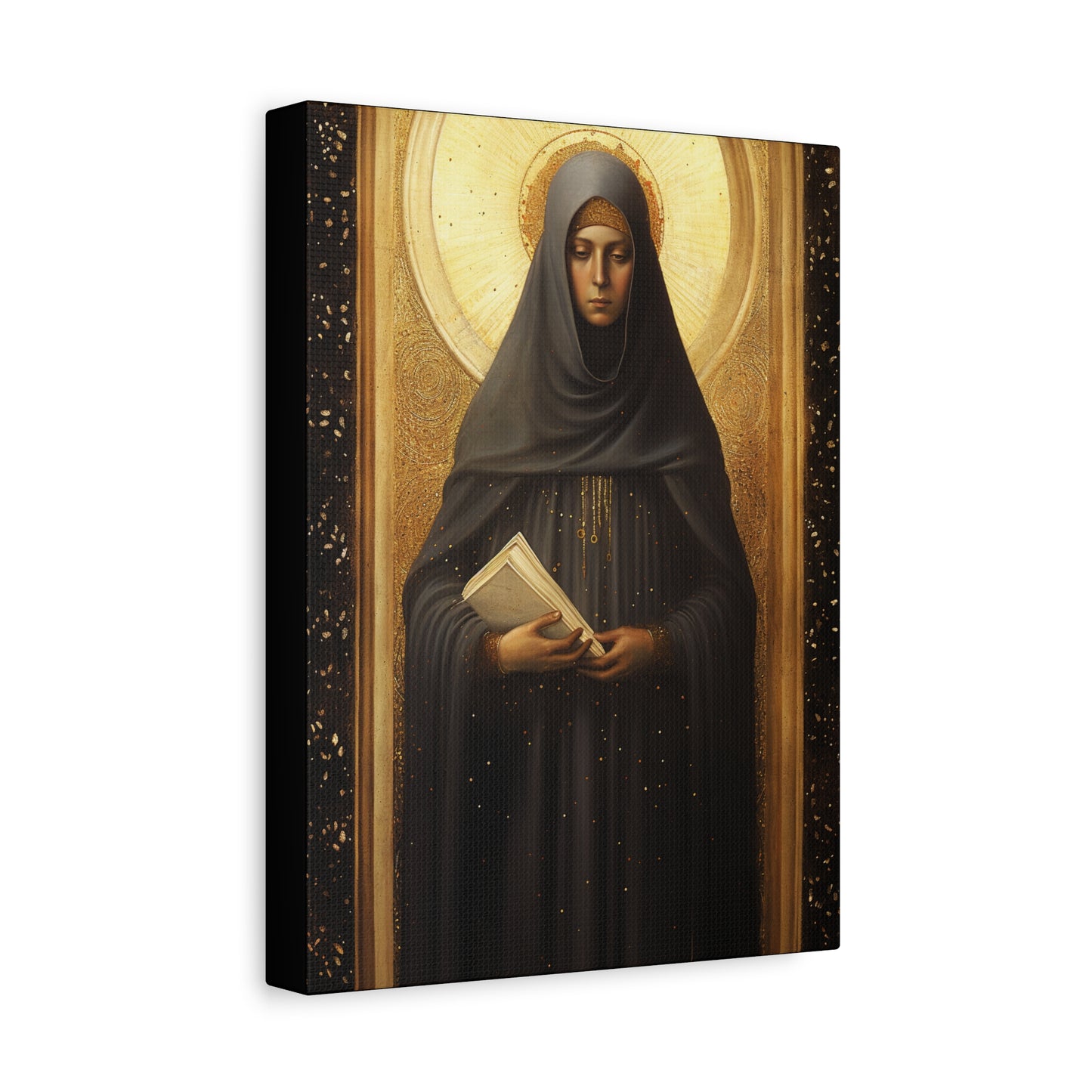 Saint Monica of Hippo - Museum Wrapped Canvas - Sanctified Souls Print - Religious Art for your Home