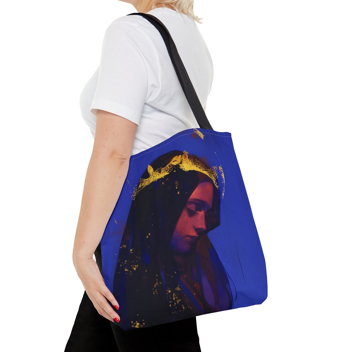 Mary, Mother of God - Queen of Heaven and Earth Tote Bag - Large Medium Small Faith Art Bag - Catholic Faith Purse - Religious Carry All