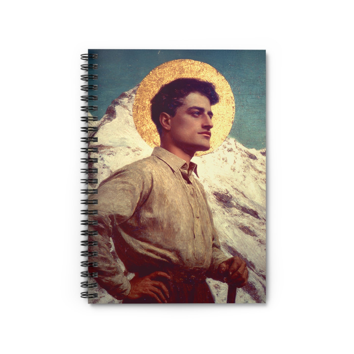 Saint Pier Giorgio Frassati - Sanctified Souls Art - Religious Based Notebook - Spiral Notebook - Prayer journal