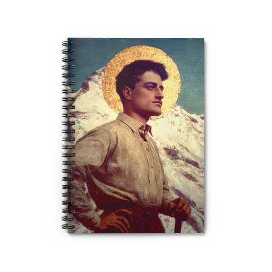 Saint Pier Giorgio Frassati - Sanctified Souls Art - Religious Based Notebook - Spiral Notebook - Prayer journal
