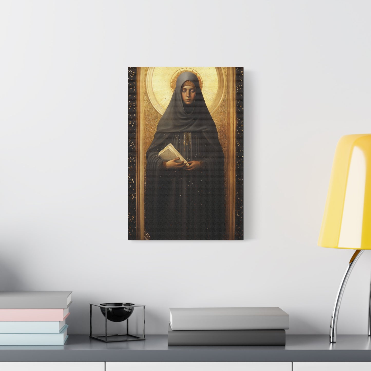 Saint Monica of Hippo - Museum Wrapped Canvas - Sanctified Souls Print - Religious Art for your Home