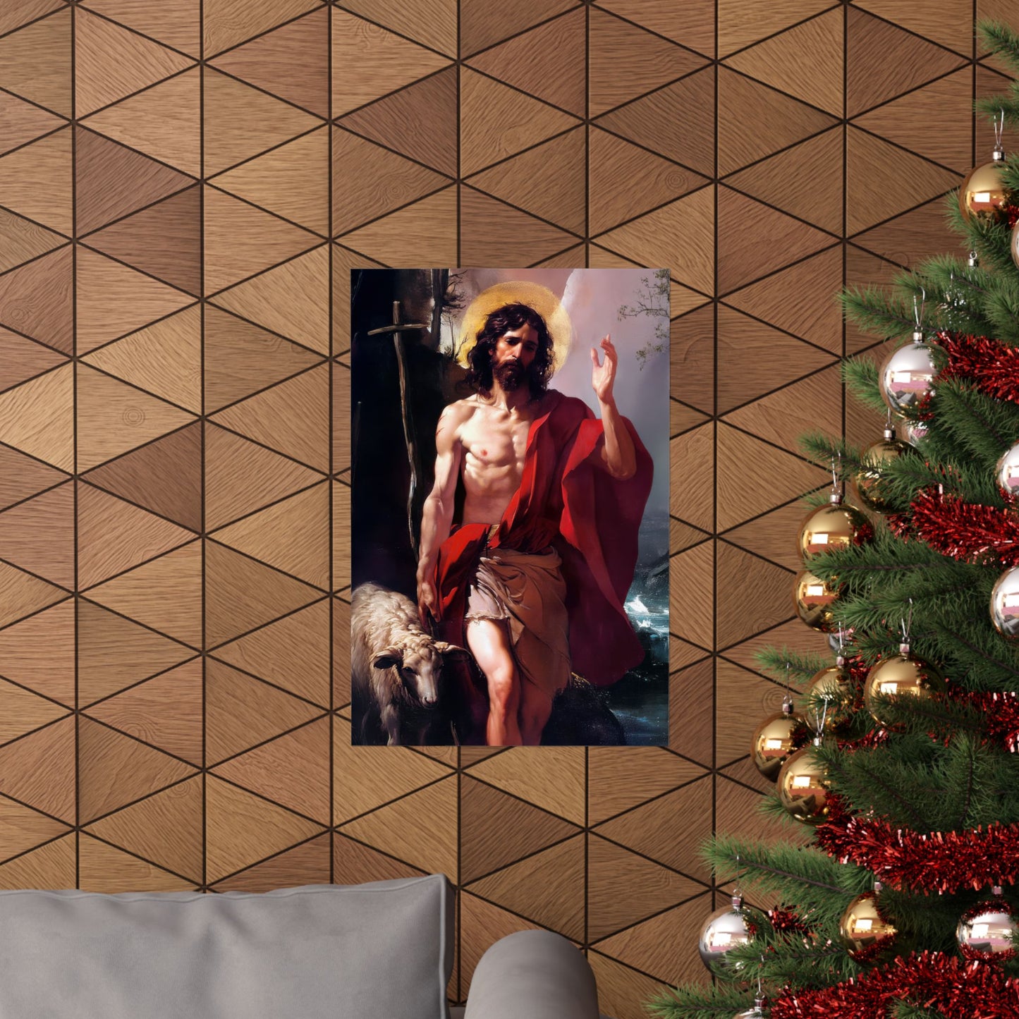 Saint John the Baptist  - Sanctified Souls Print - Multiple Sizes - Premium Posters - Catholic Art - Christian Home Decor Artwork