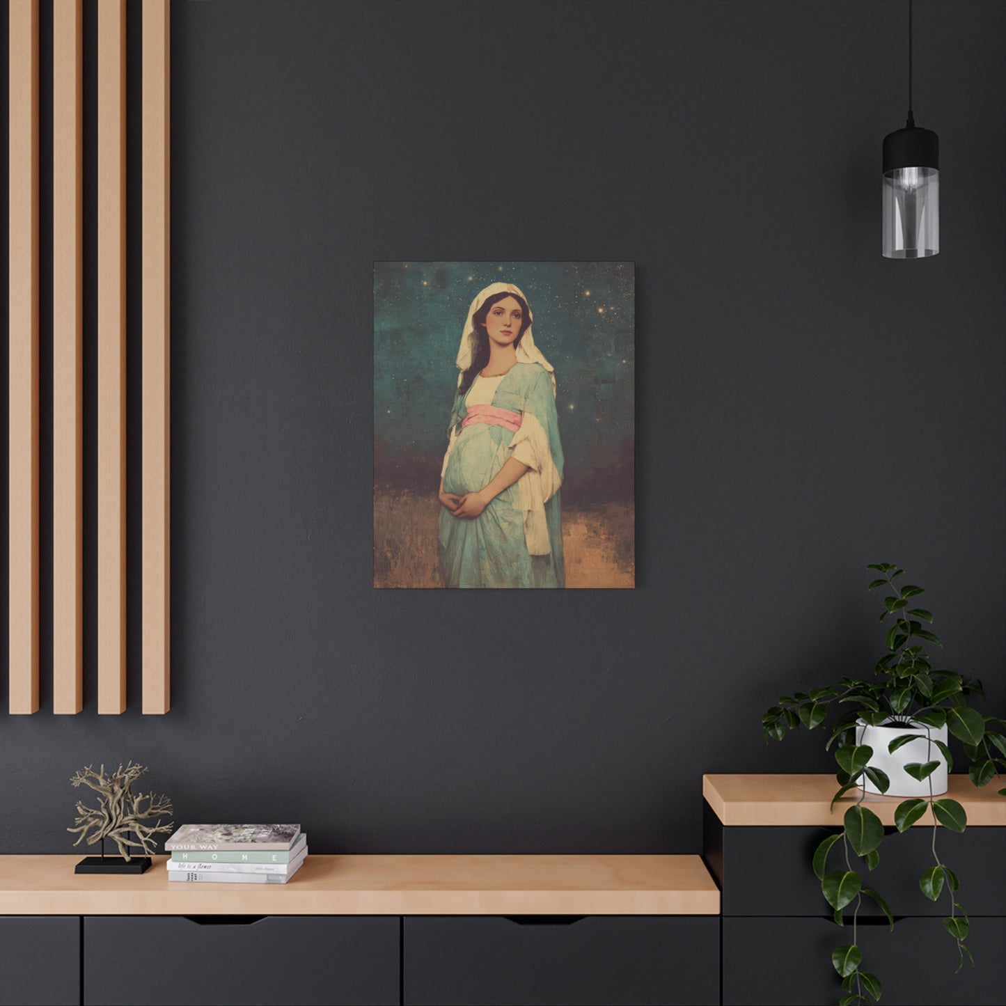 Our Lady of 'O' - Our Lady of Expectation - Mother Mary - Marian Art - Gallery Wrapped Canvas - Print - Catholic Art Print