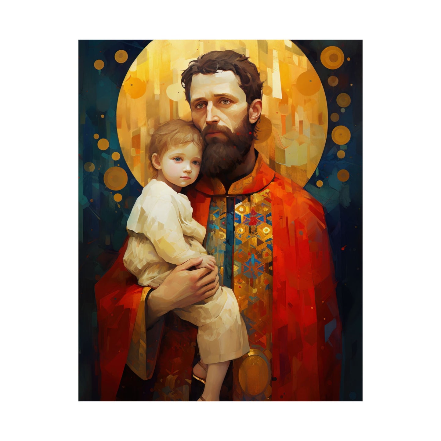 Saint Christopher - Sanctified Souls Print - Multiple Sizes - Premium Matte Vertical Posters