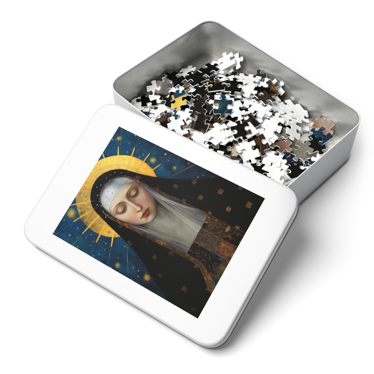 Saint Bridget of Sweden - Puzzle and Keepsake Tin - Religious Jigsaw Puzzle (30, 110, 252, 500,1000-Piece) - Religious Puzzle