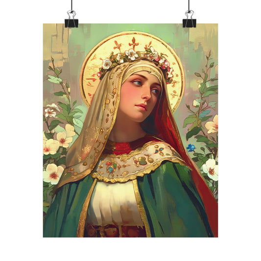Saint Matilda of Germany Print - Sanctified Souls Print - Multiple Sizes - Premium Matte Vertical Posters