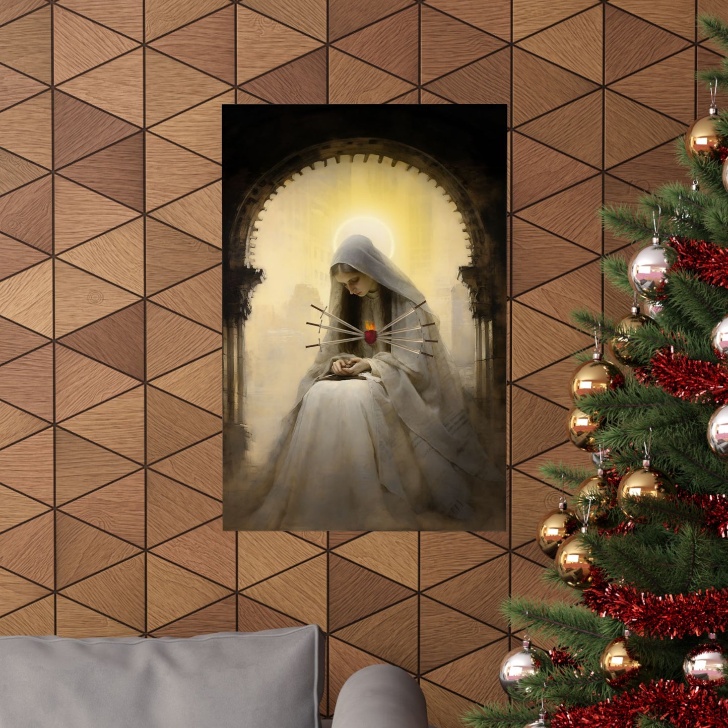 Our Lady of Sorrows - Mother Mary - Print - Sanctified Souls Print - Multiple Sizes - Premium Matte Vertical Posters