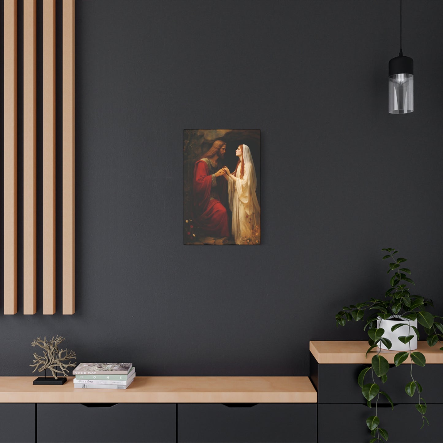 Revelation of Redemption Mary Magdalene and the Risen Christ - Gallery Wrapped Canvas - Sanctified Souls Print - Religious Art for your Home