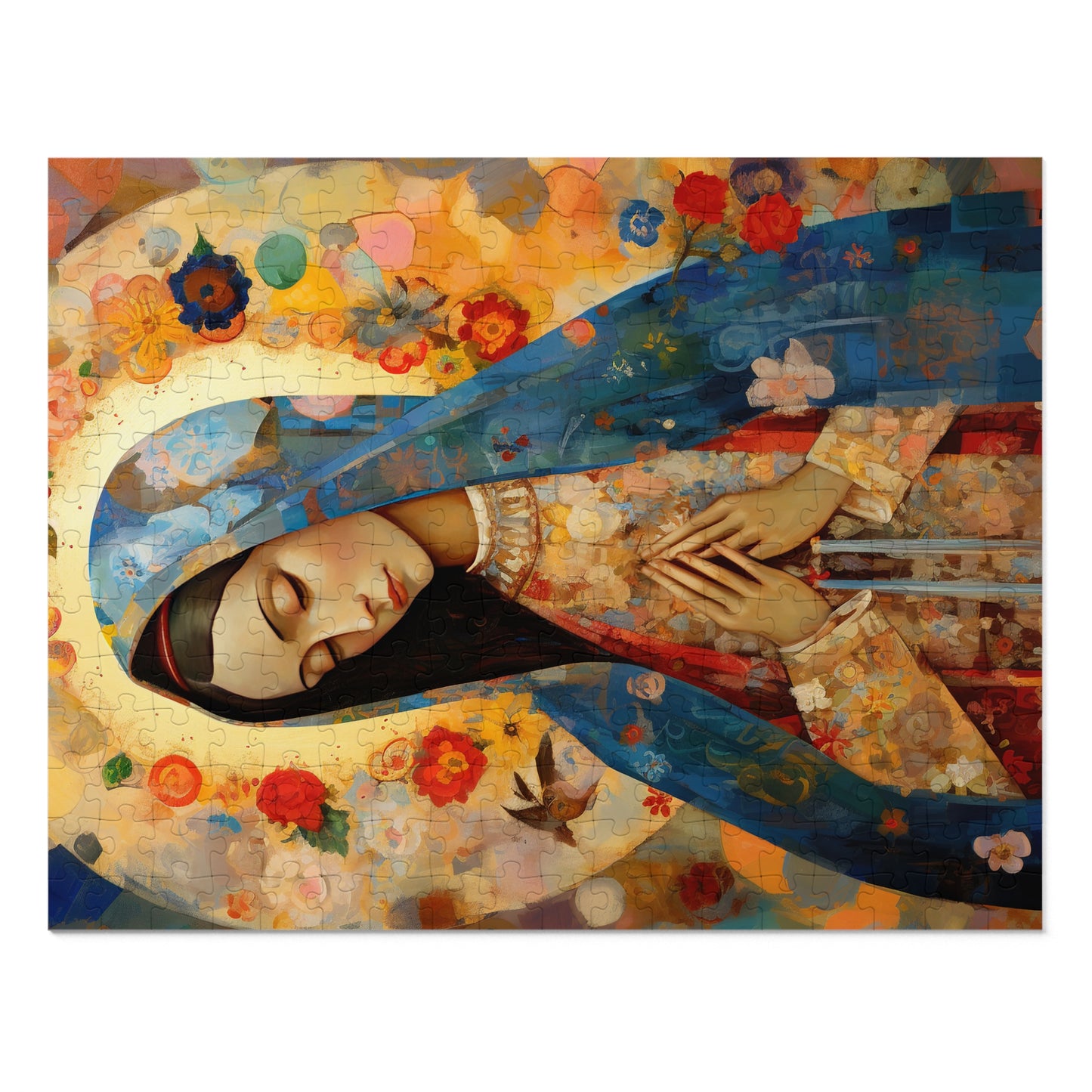 Mary's Silent Blessing - Puzzle and Keepsake Tin - Religious Jigsaw Puzzle (30, 110, 252, 500,1000-Piece) - Religious Puzzle