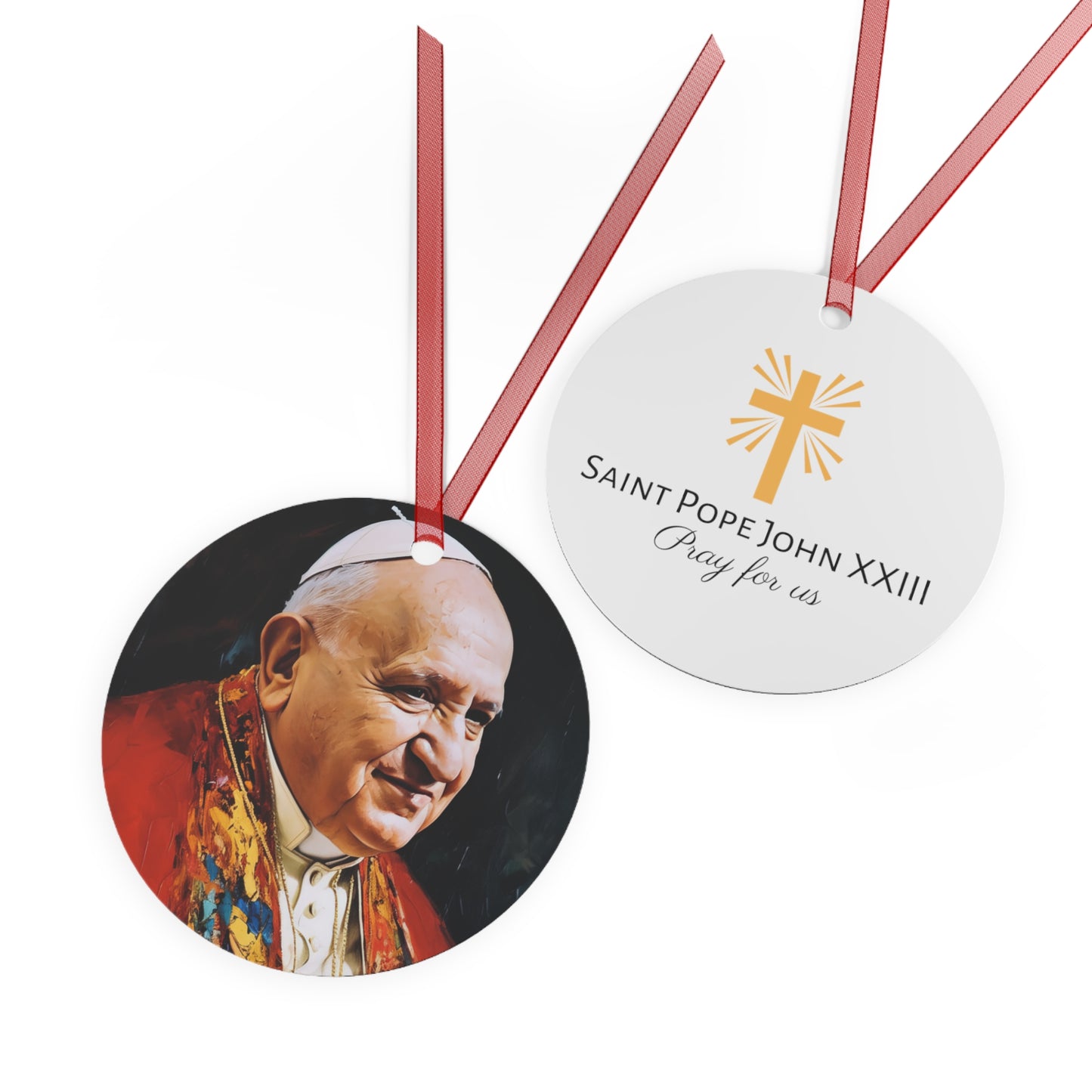 Saint Pope John XXIII  - Religious Holiday Christmas Ornament and Keepsake - Double sided Keepsake Religious Ornament