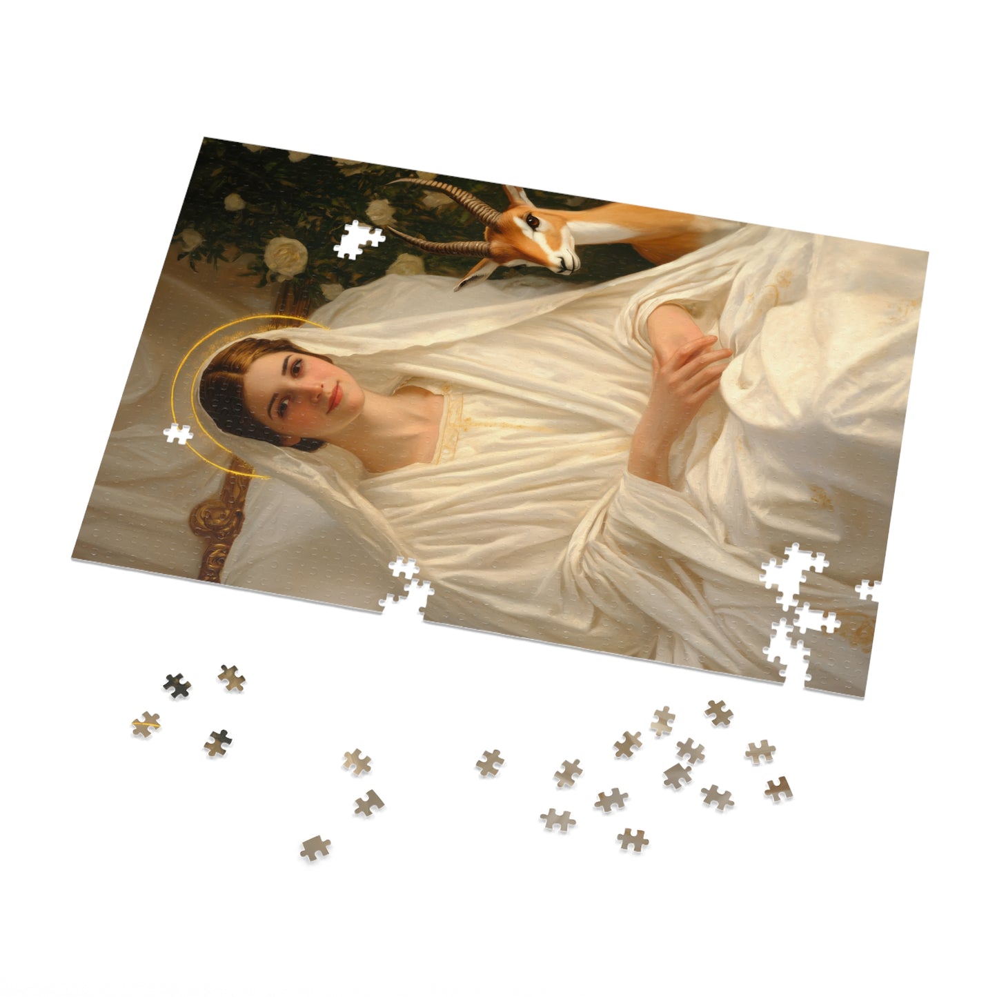 Saint Tabitha - Puzzle and Keepsake Tin - Religious (30, 110, 252, 500,1000) - Religious Puzzle - Gifts for Catholic Families
