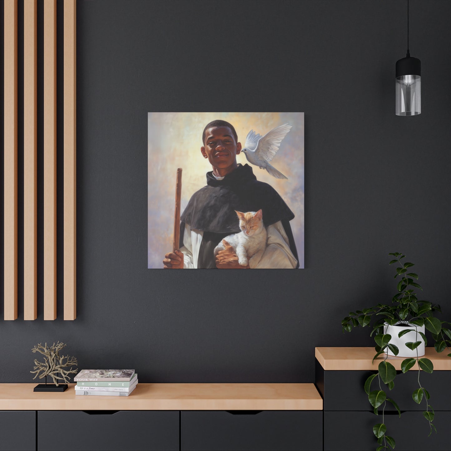 Saint Martin de Porres - Gallery Wrapped Canvas - Print - Religious Art for your Home - Catholic Art