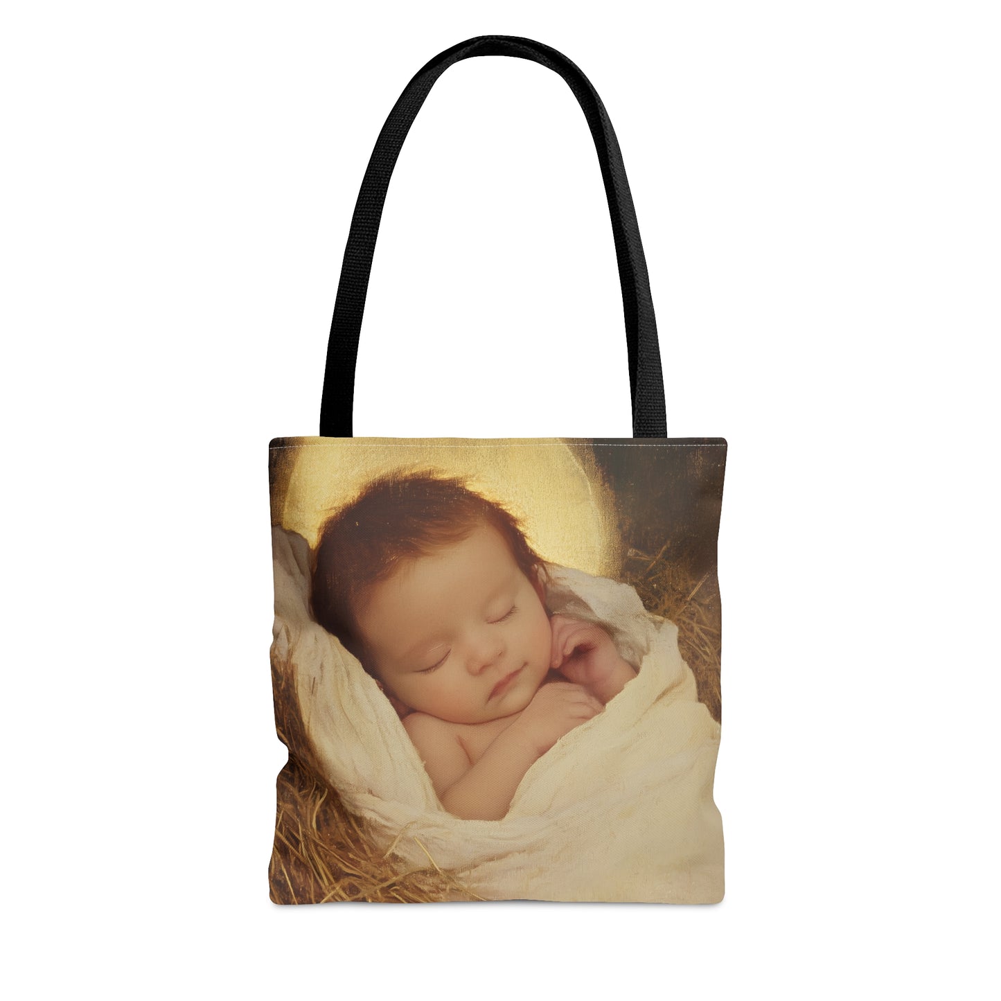 Jesus, the Newborn Light of the World - Tote Bag - Large Medium Small Faith Art Bag - Catholic Faith Purse