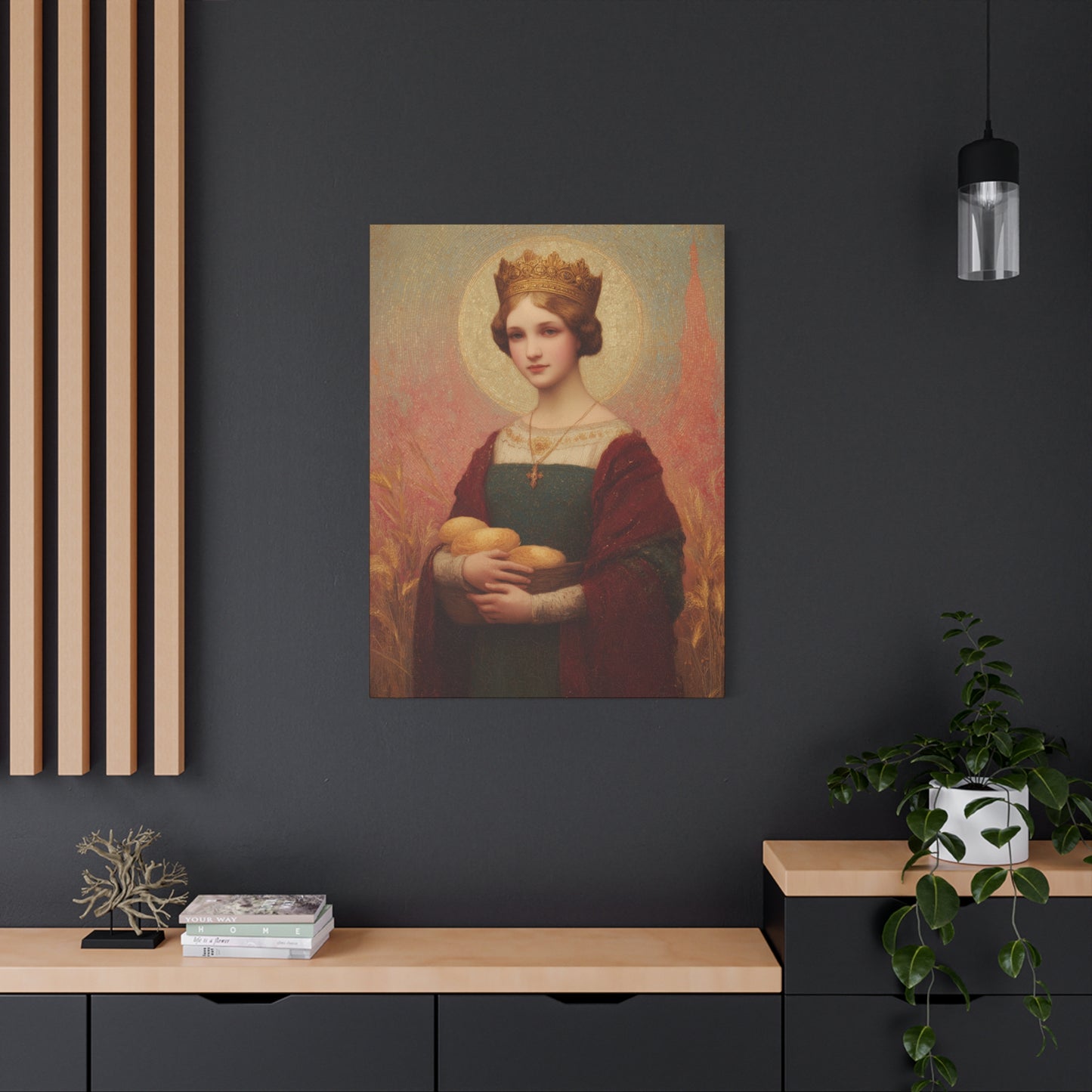 Saint Elizabeth of Hungary - Gallery Wrapped Canvas - Print - Religious Art for your Home - Catholic Patron Saint Art - Princess