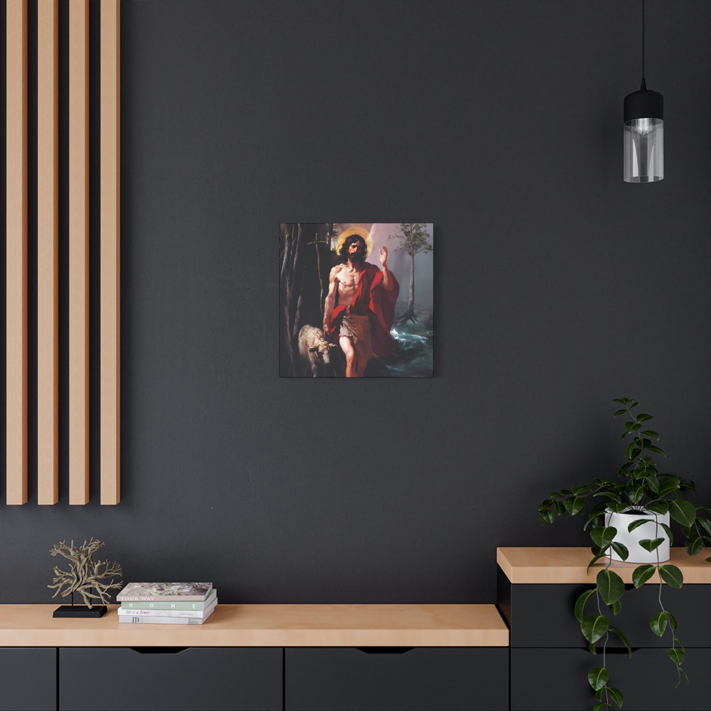 Saint John the Baptist -  Museum Wrapped Canvas - Sanctified Souls Print - Religious Art for your Home - Catholic Patron Saint Art
