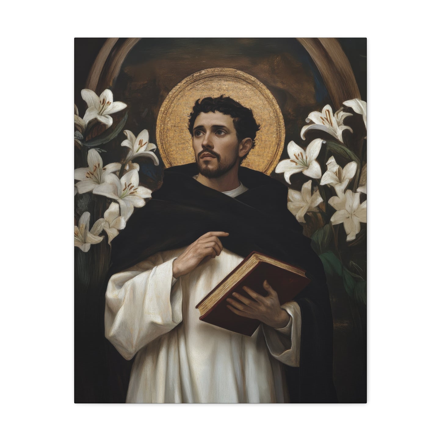 Saint Dominic -  Museum Wrapped Canvas - Sanctified Souls Print - Religious Art for your Home - Catholic Patron Saint Art