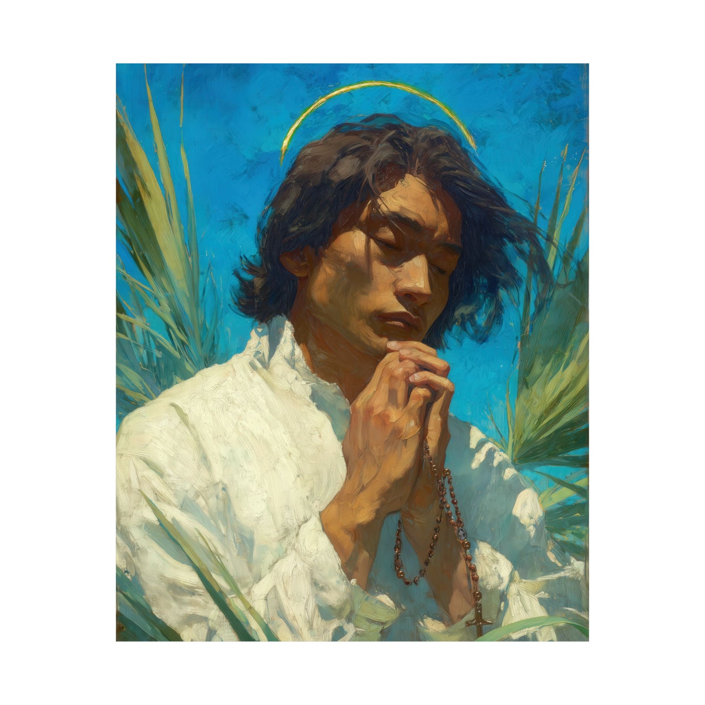 Saint Lorenzo Ruiz -  Catholic Art - Multiple Sizes - Premium Posters - Catholic Art - Christian Home - Catholic Saint Art