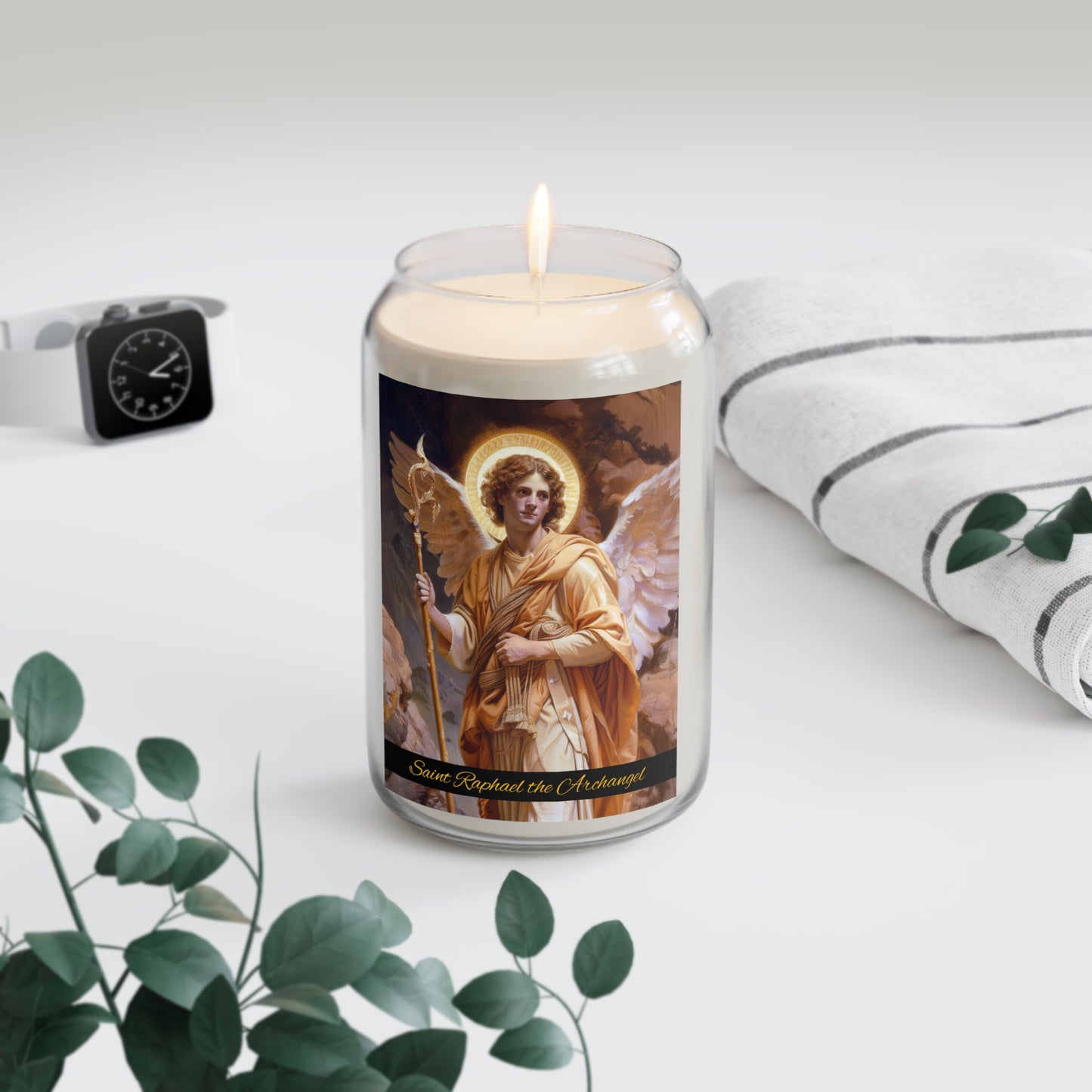 Saint Raphael the Archangel - Scented Prayer Candle, 13.75oz - Tall Size - Religious Prayer Candle