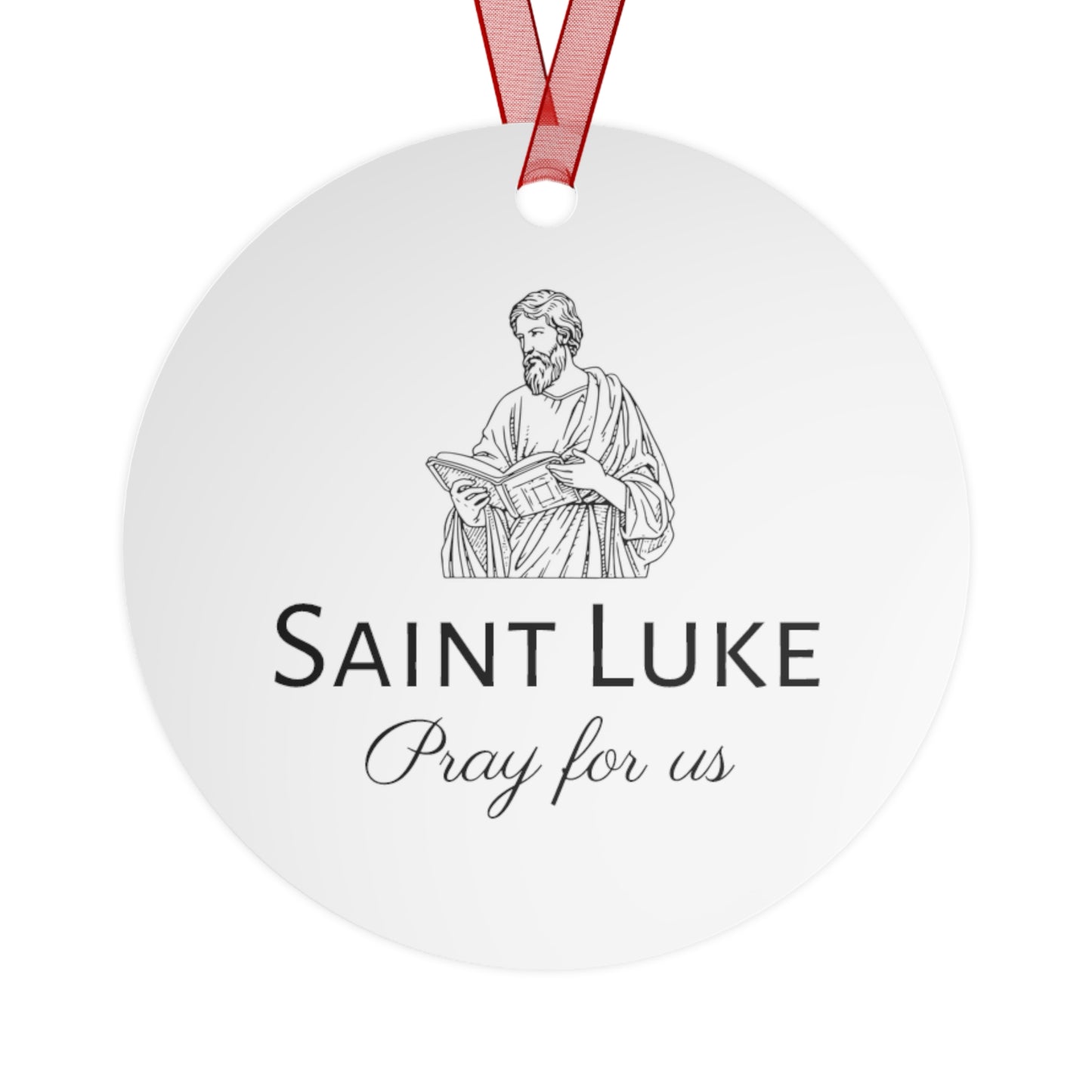 Saint Luke the Evangelist - Religious Holiday Christmas Ornament and Keepsake - Double sided Religious Ornament